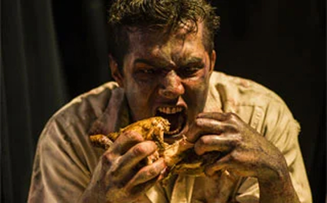 Man eating
