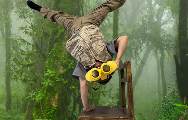 Kid doing handstand