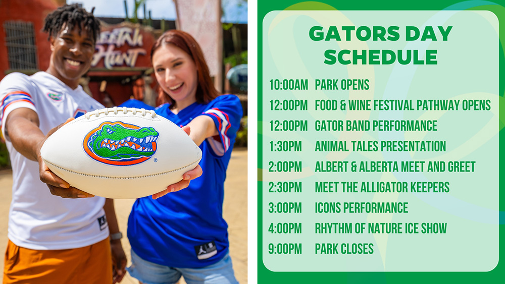 Gators Day Schedule at Busch Gardens Tampa Bay