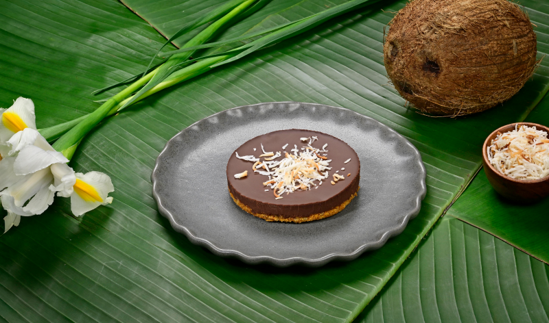 Coconut and Macadamia Chocolate Tart from Hawaii