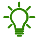 Light bulb icon - green