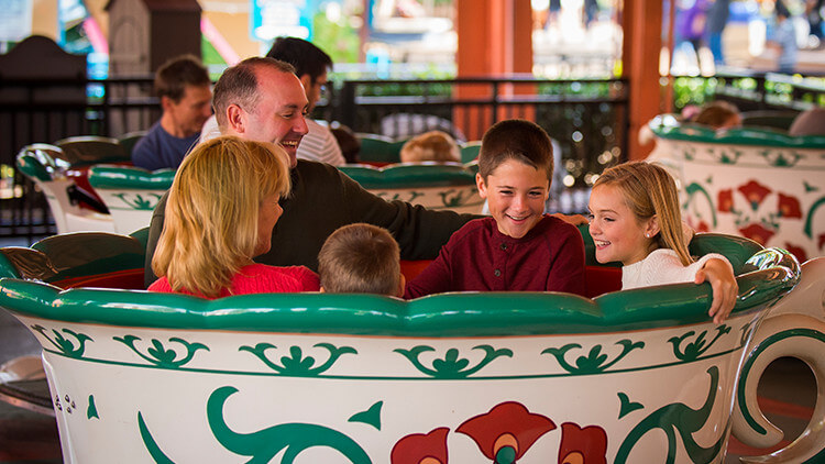 Take a spin on the tea cups (Turkish Delight) in Festa Italia