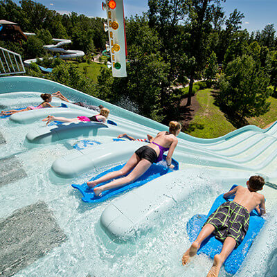 Fast slides for riders 42" and taller