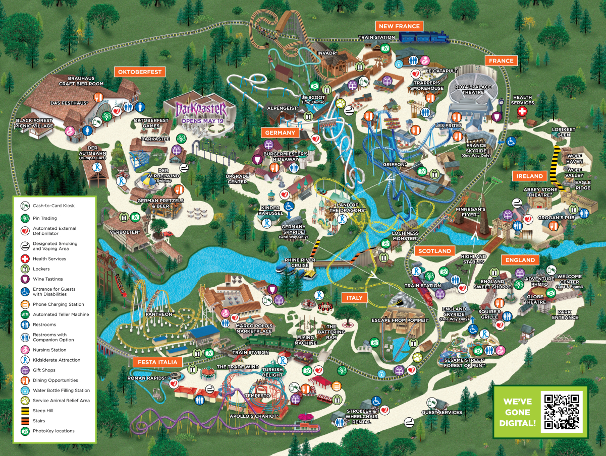 Busch Gardens Williamsburg Park Map.